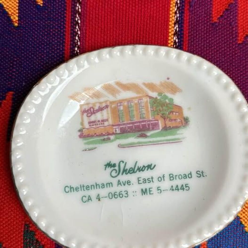 1950-60s Philadelphia Pennsylvania Shelron Restaurant VINTAGE ashtray/candy dish